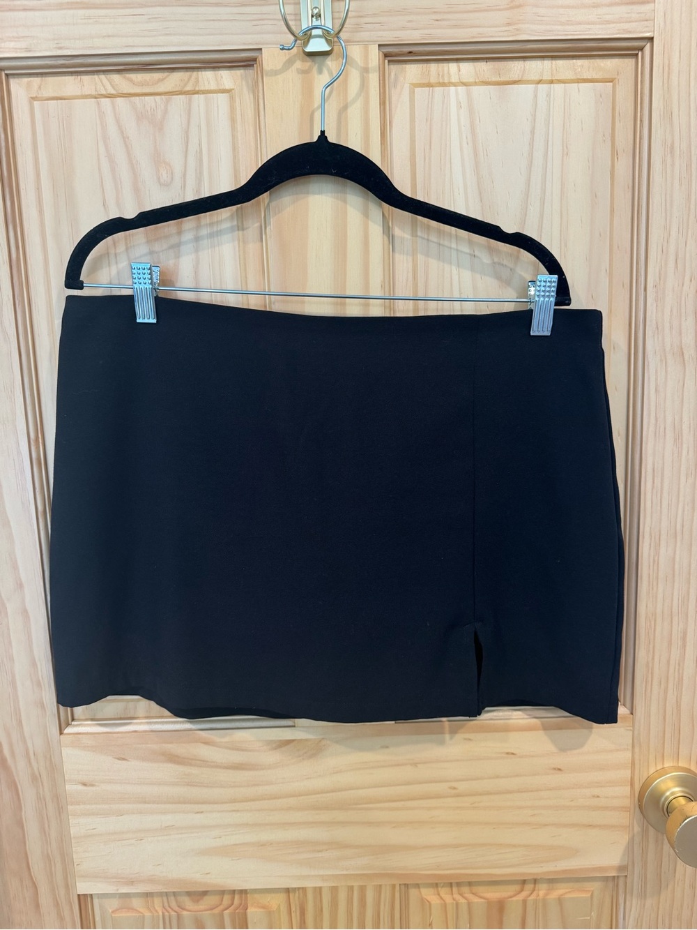 Aeropostale Black Mini Skirt with Subtle Front Slit